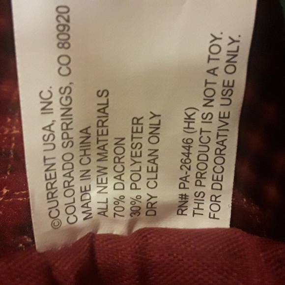 Current Cat Christmas Stocking..  Berry Plaid OS NWOT - Picture 5 of 10